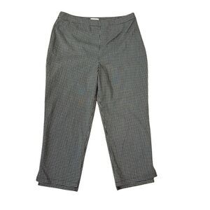 Lovers + Friends Young Professional Pants Black Grey Gingham Cropped Size XL
